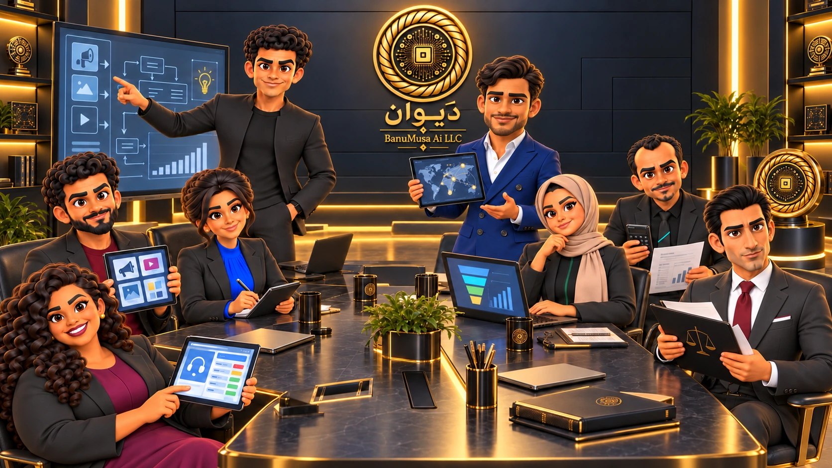 فريق ديوان في اجتماع خطة العمل